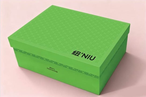 Green lid and base shoe box
